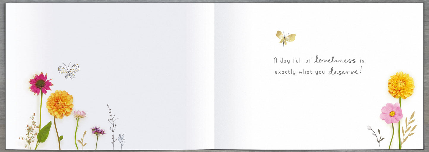 Floral Sending You Smiles & Happy Thoughts Card