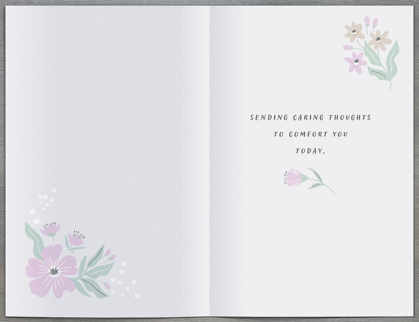 Purple Floral Sympathy Card