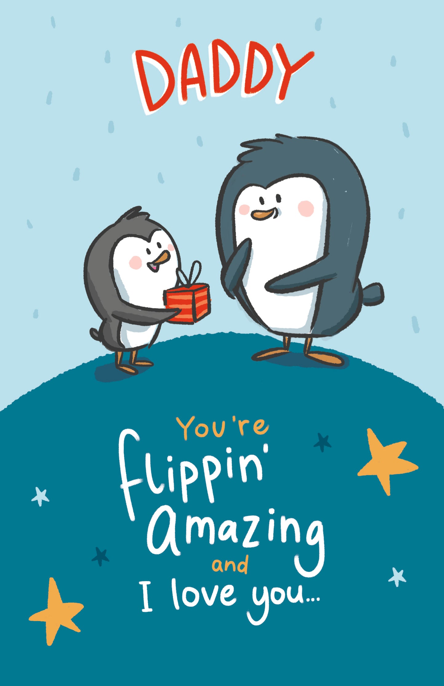 Penguin Daddy Birthday Card
