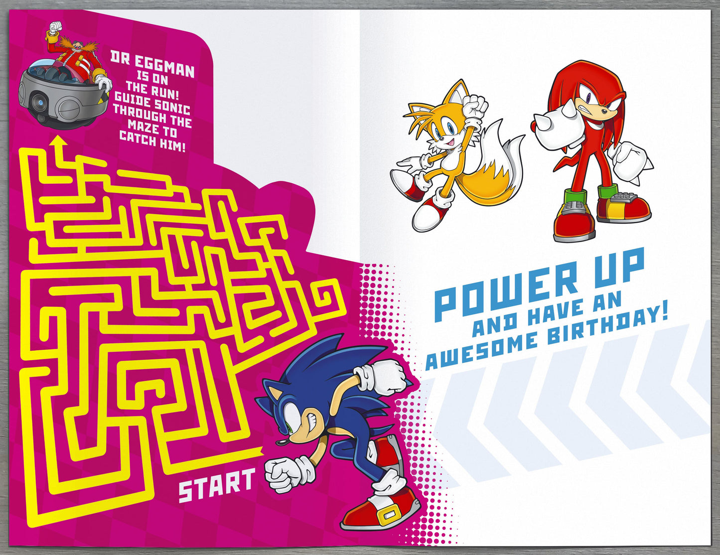 Sonic The Hedgehog 7th Birthday Card