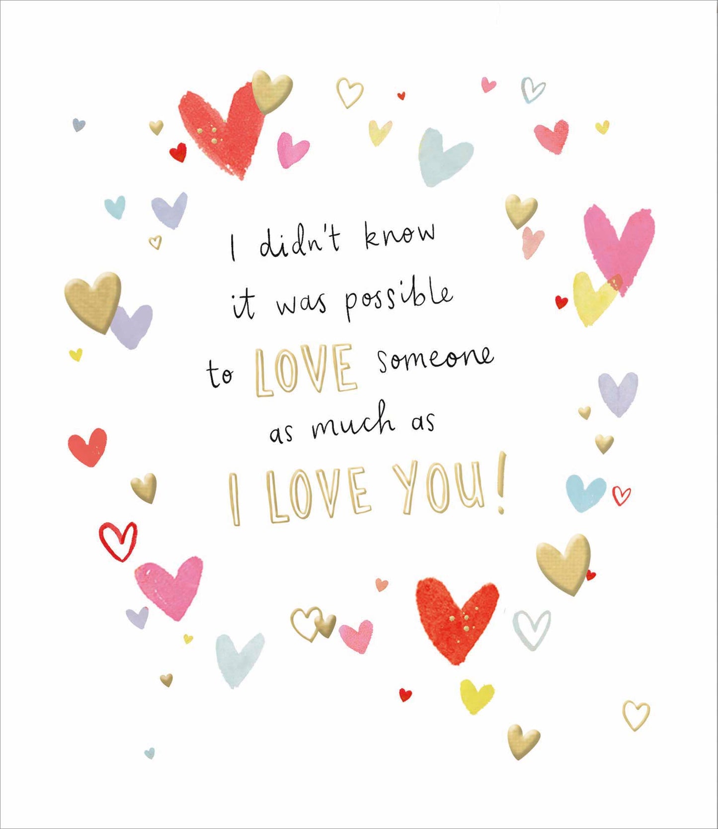 Hearts Love Someone As Much As I Love You Anniversary Card