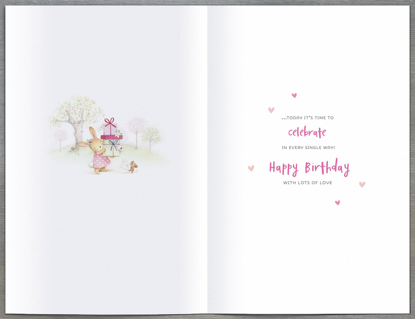 Bunny Granddaughter Birthday Card