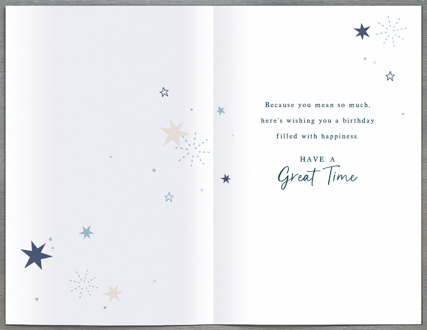Blue & Gold Cake Brother Birthday Card