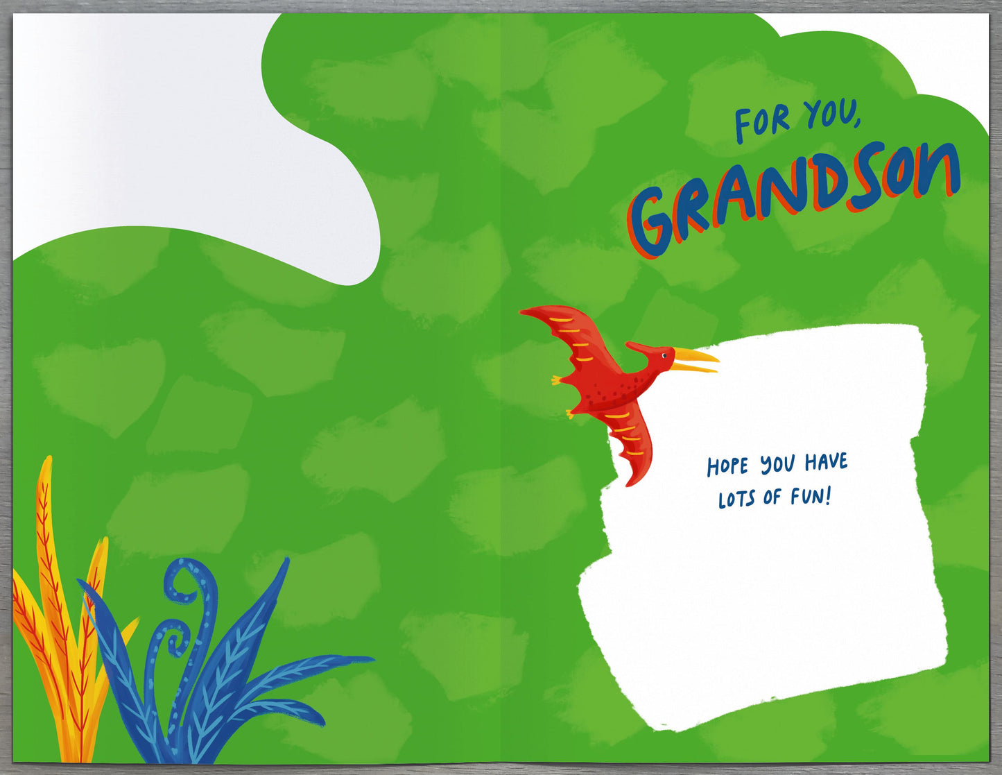 Dinosaur Roarsome Grandson Birthday Card
