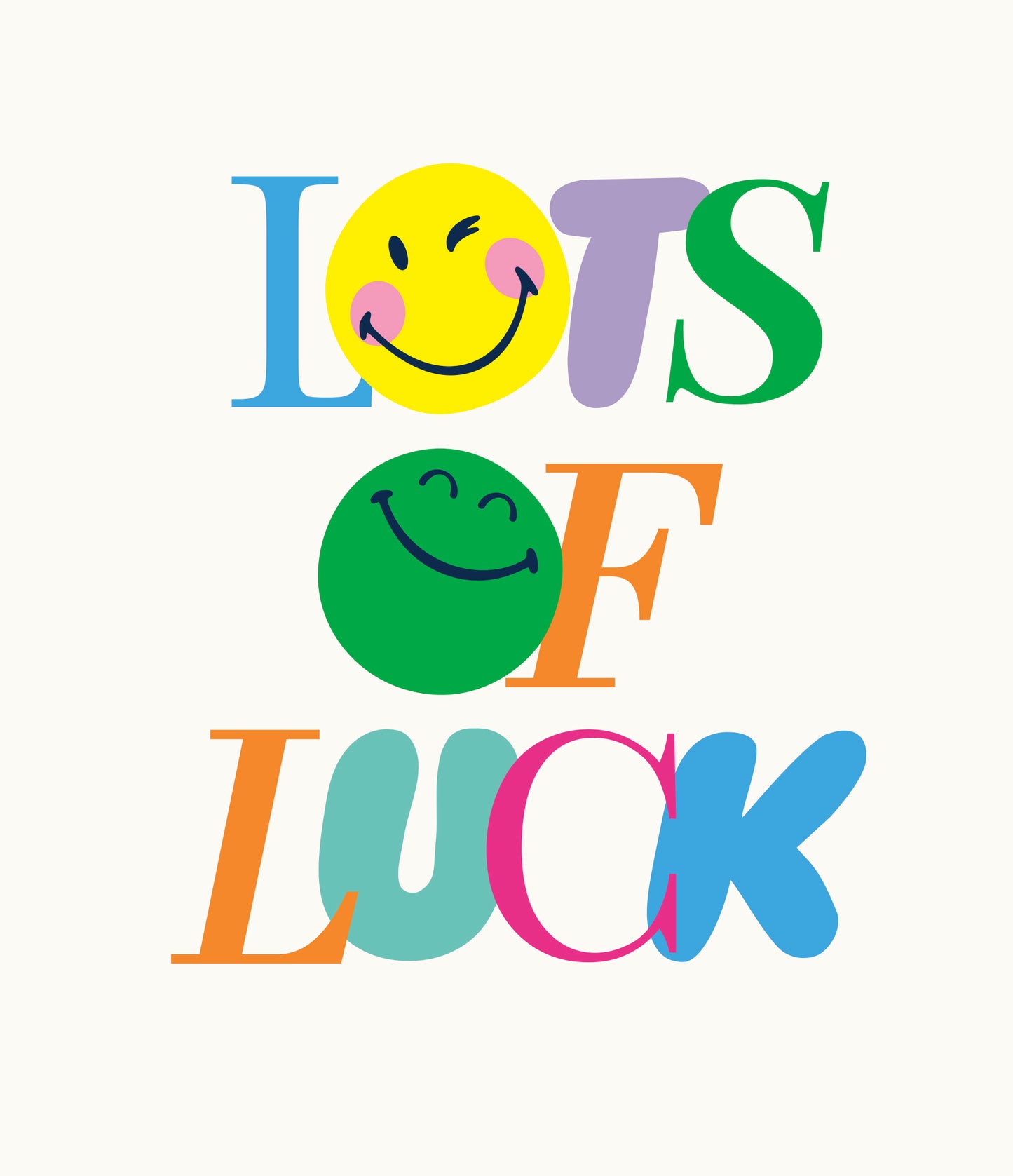 Smiley Face Lots Of Luck Card