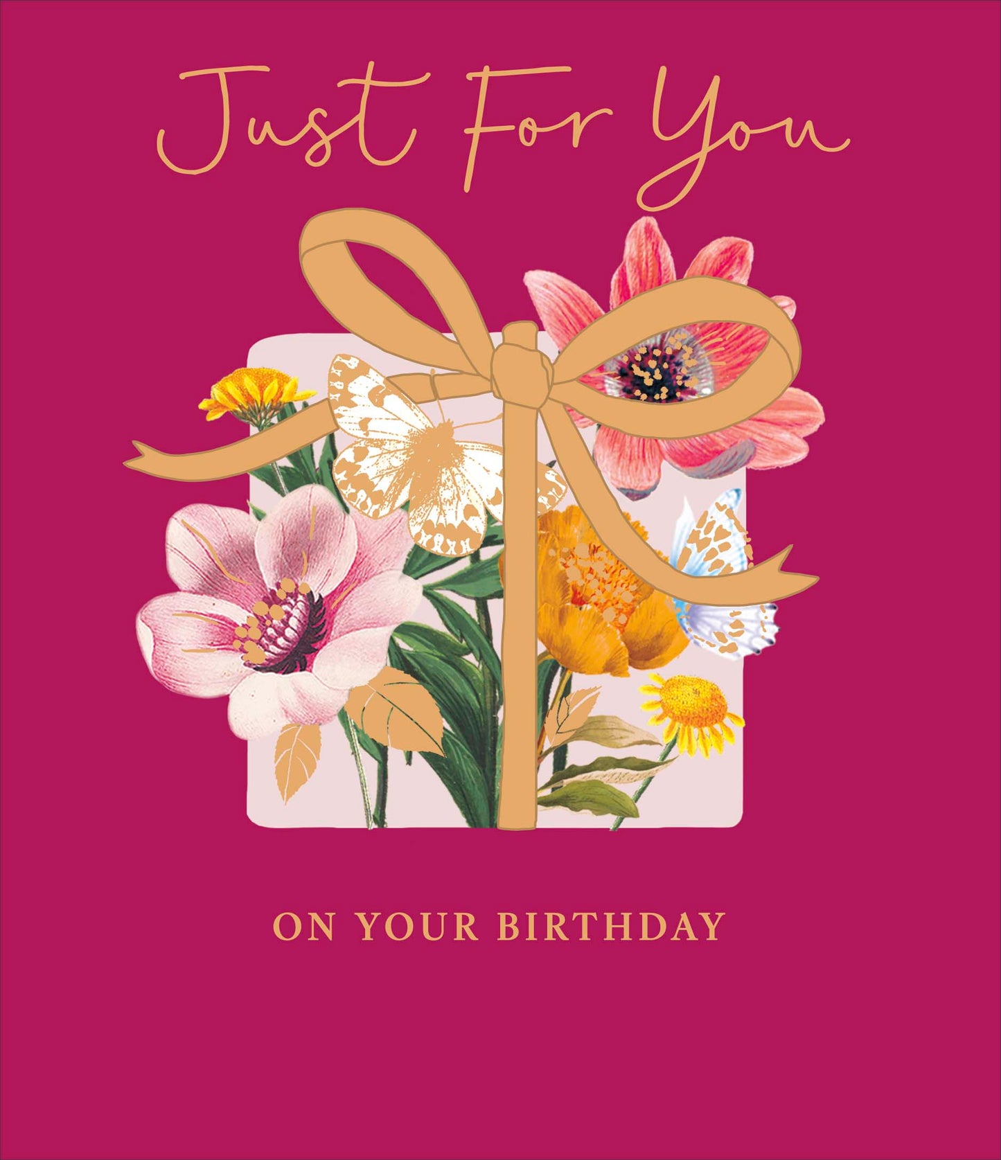 Floral Present Birthday Card