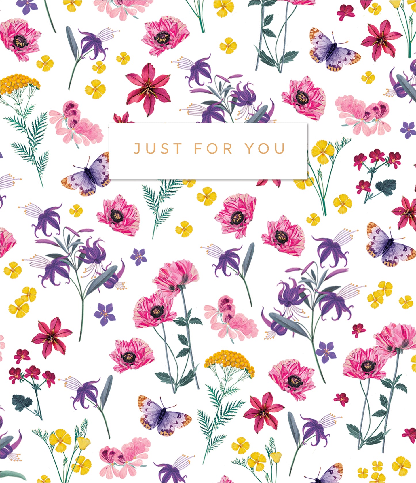 Floral Just For You Birthday Card