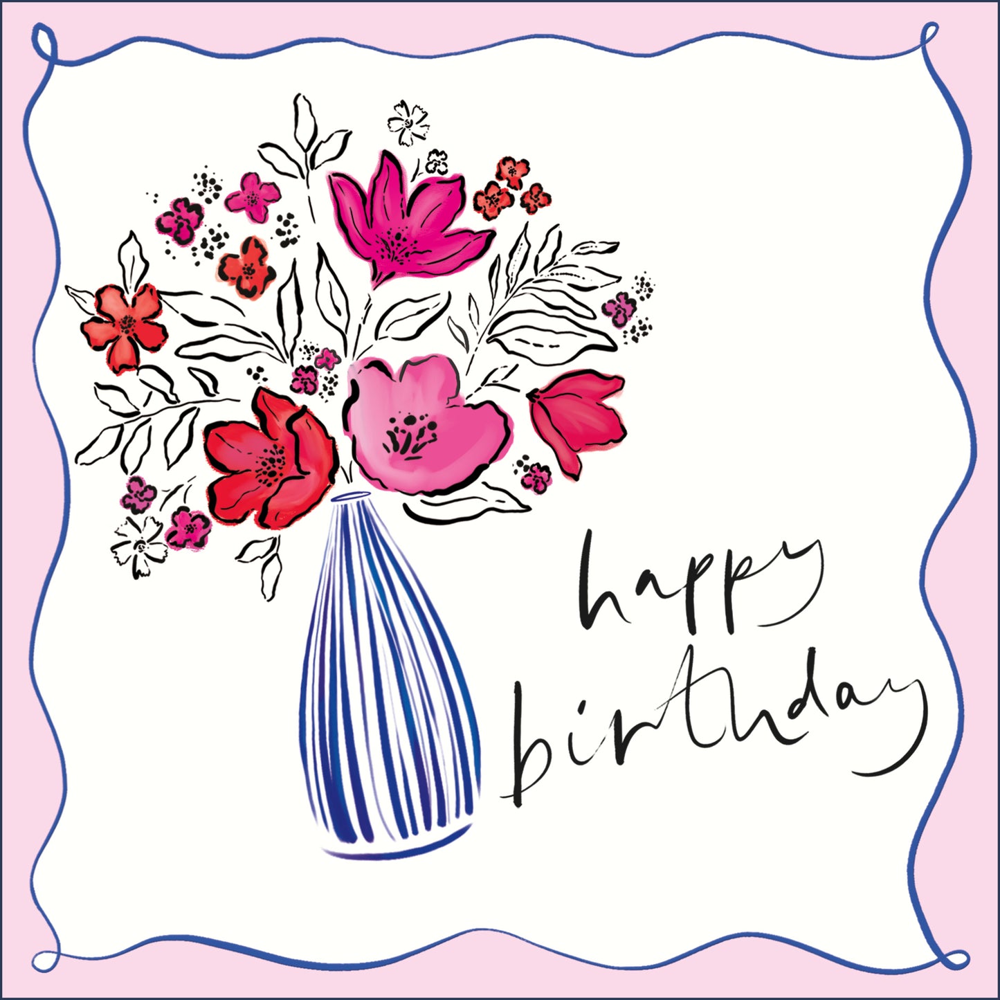 Flower Vase Birthday Card
