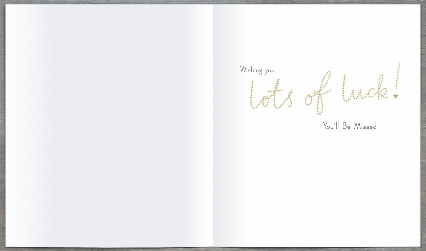 Gold Sorry You're Leaving Card