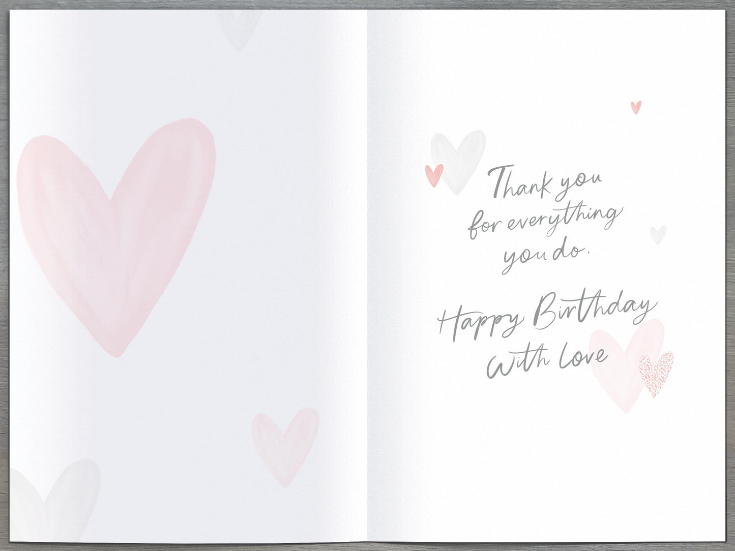 Hearts & Stripes Mum Birthday Card