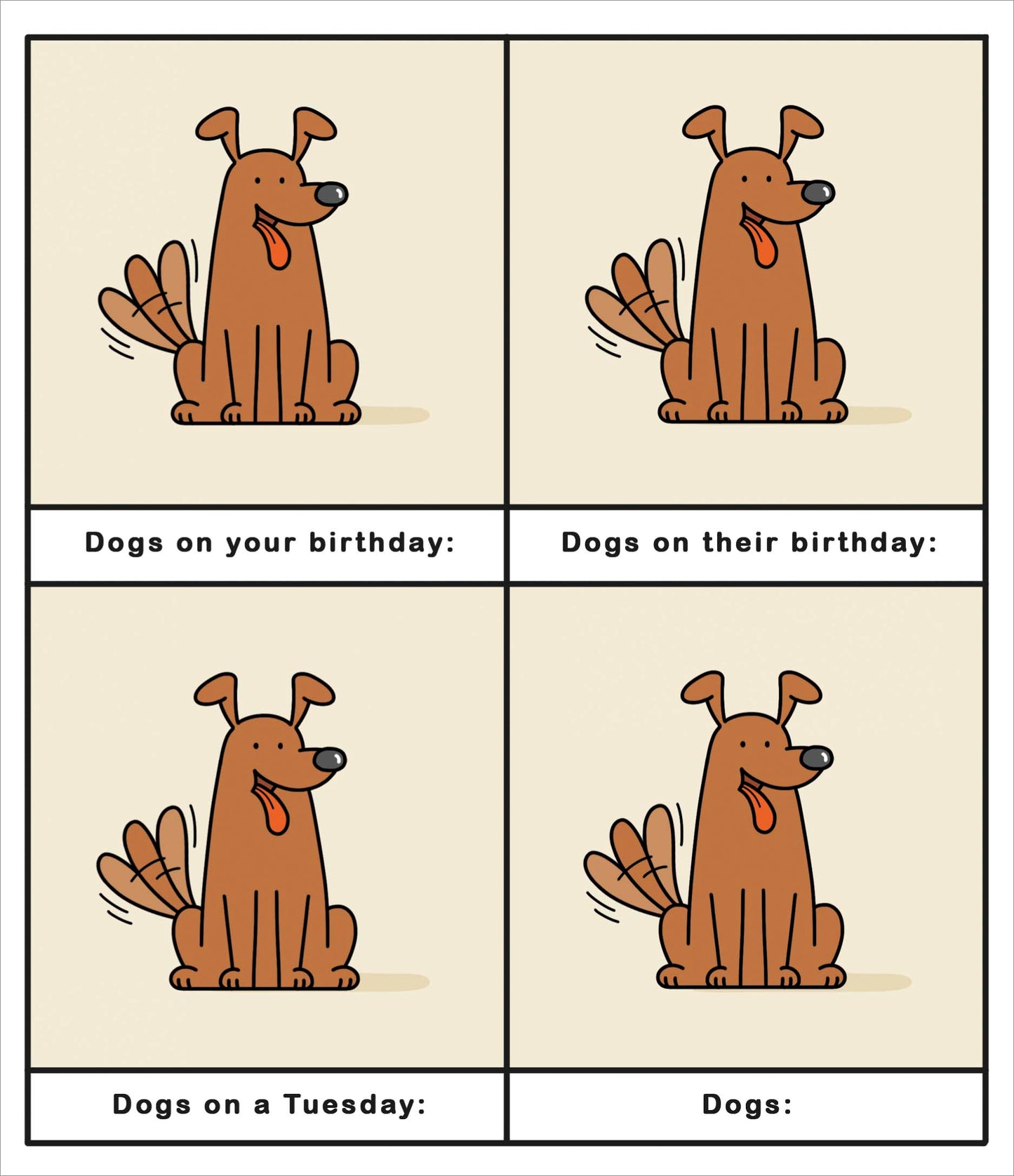 Dogs On Your Birthday Card