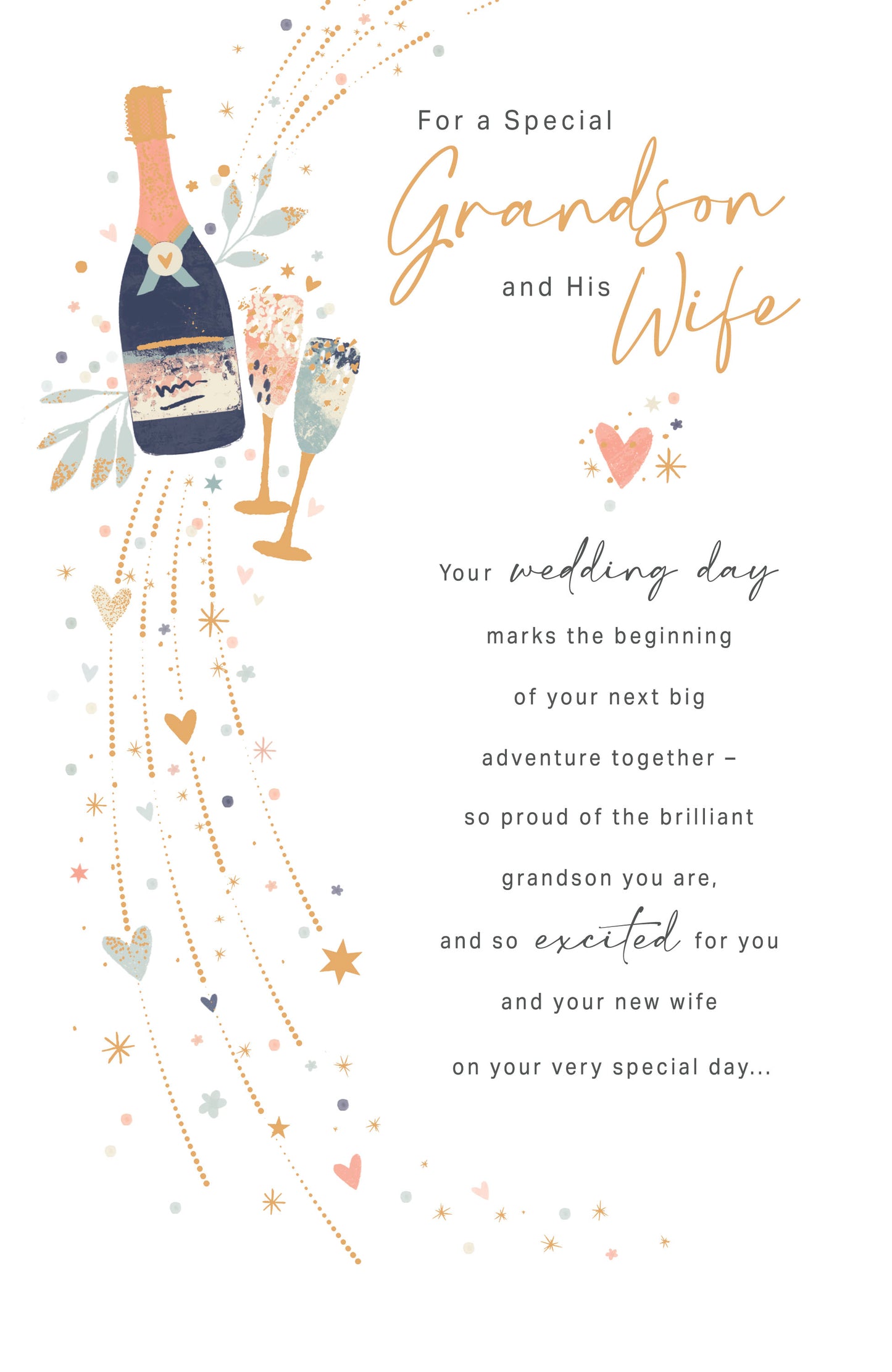 Grandson & His Wife Wedding Day Card