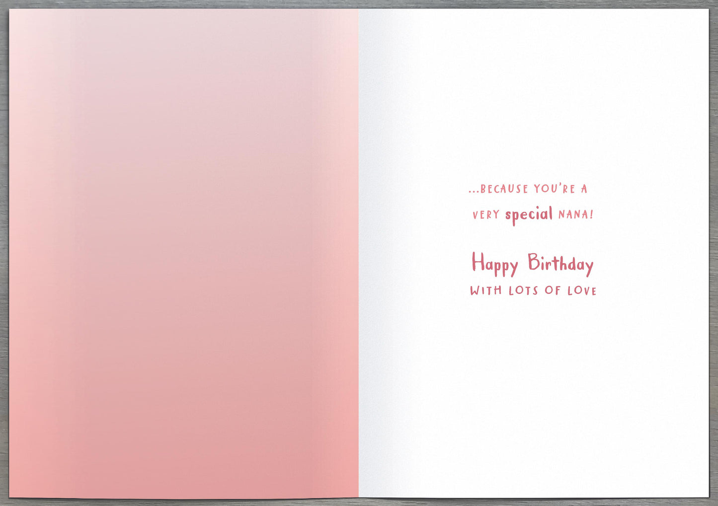 Bear With Flowers Nana Birthday Card