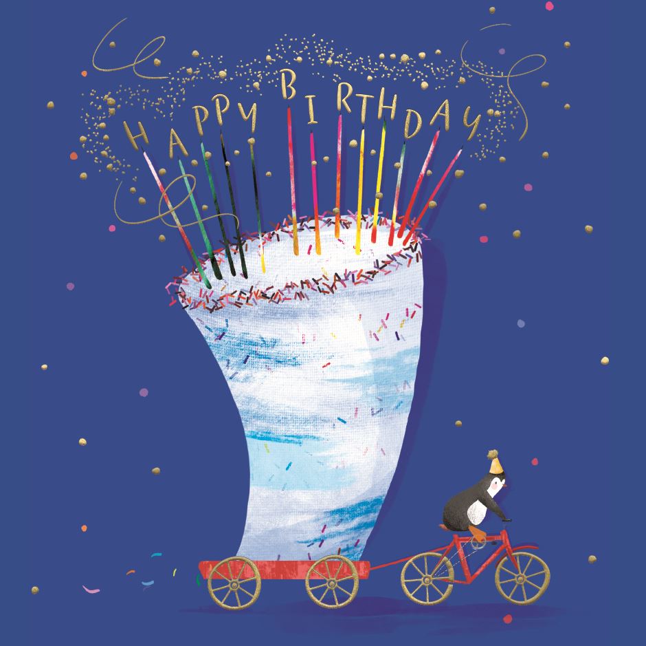 Penguin Cake Birthday Card