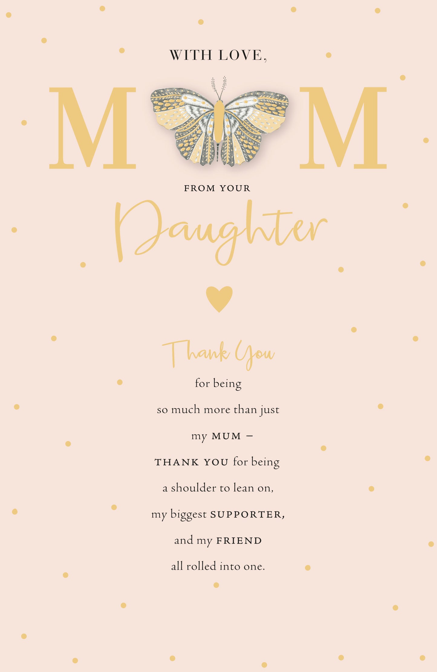 Butterfly Mum From Your Daughter Birthday Card