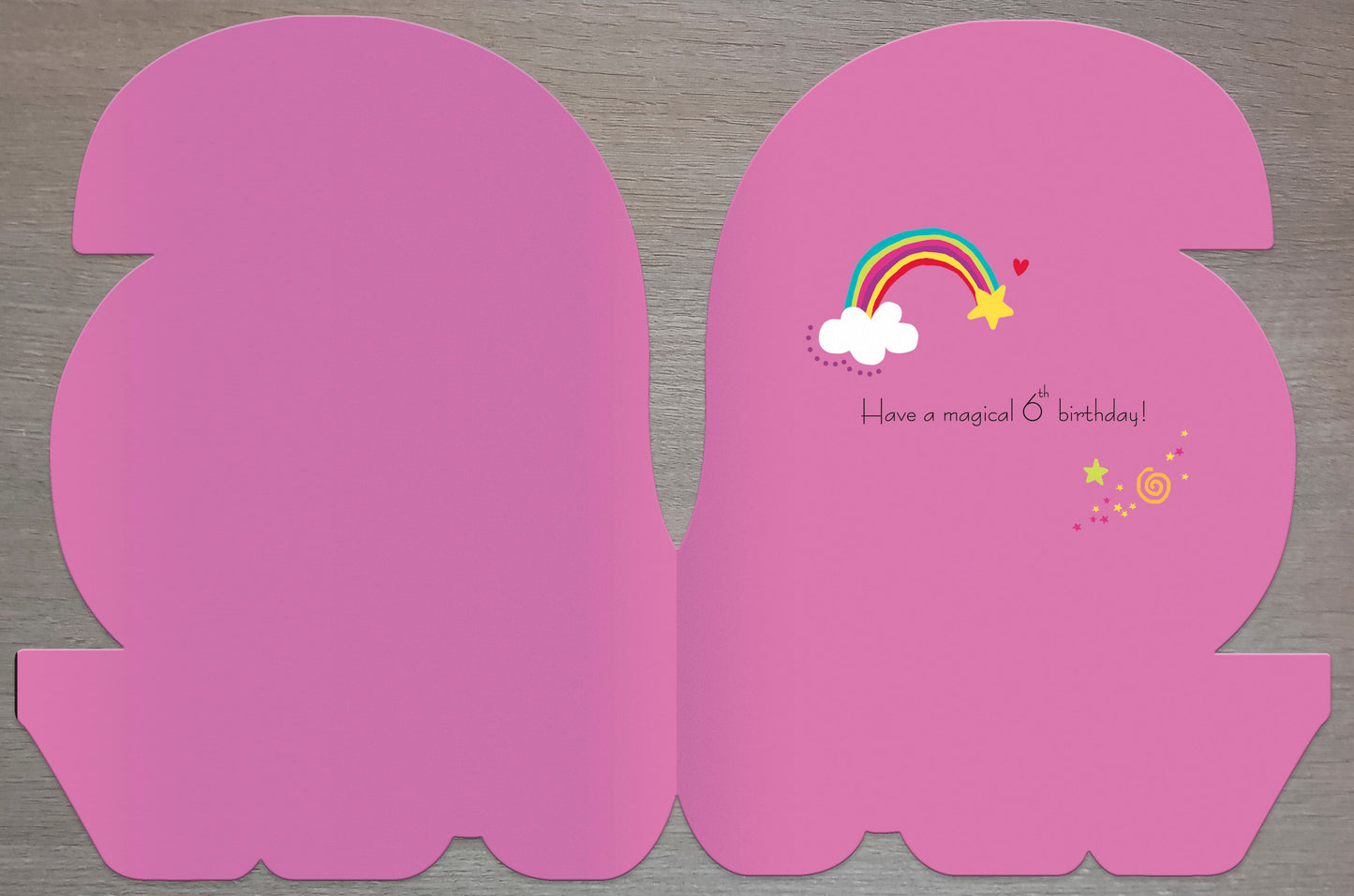 Sunshine & Unicorns 6th Birthday Card