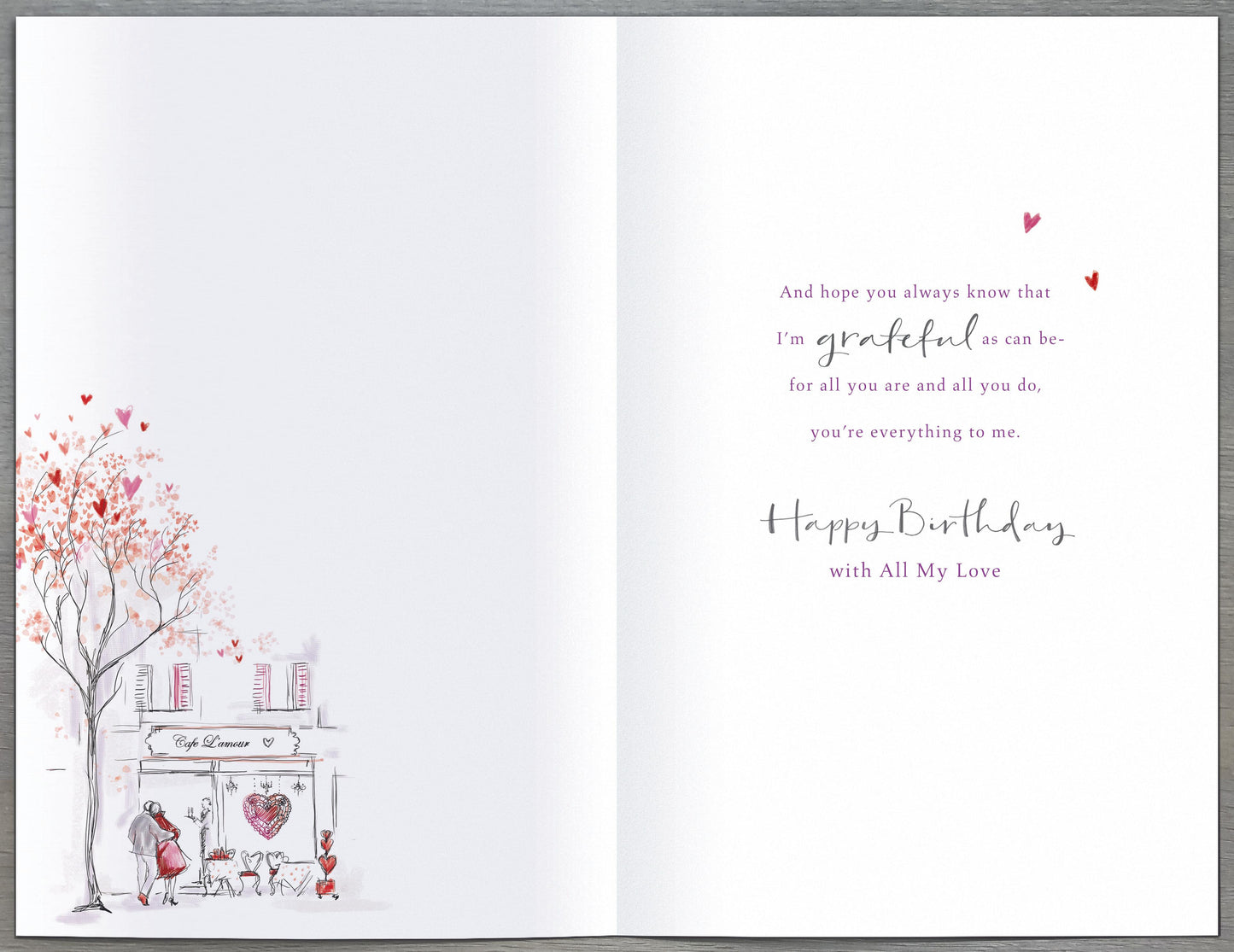 Couple Walking Wife Birthday Card