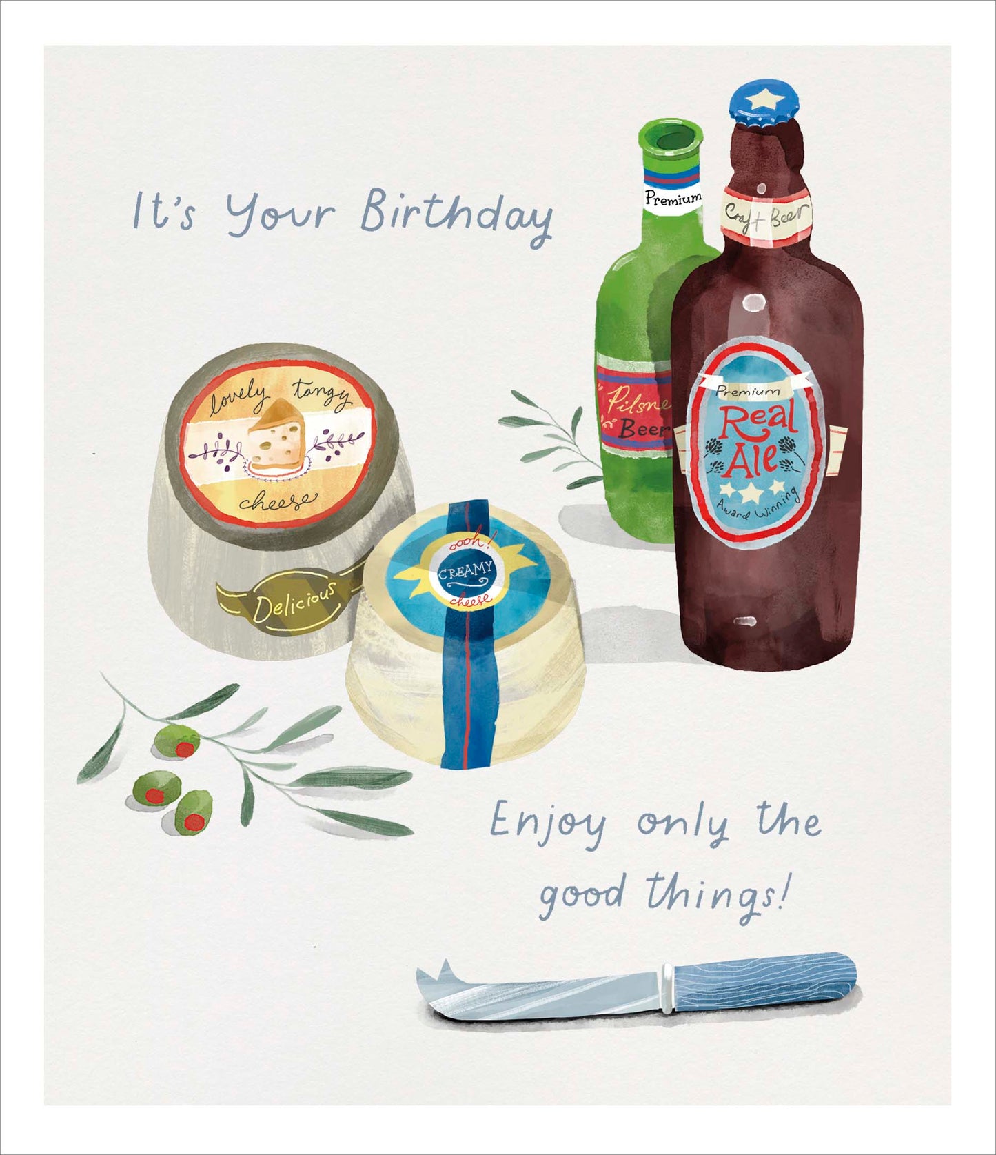 Cheese & Ale Birthday Card