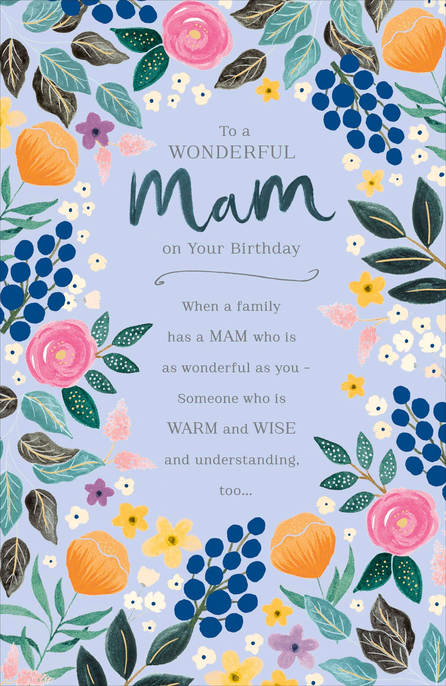 Floral Mam Birthday Card
