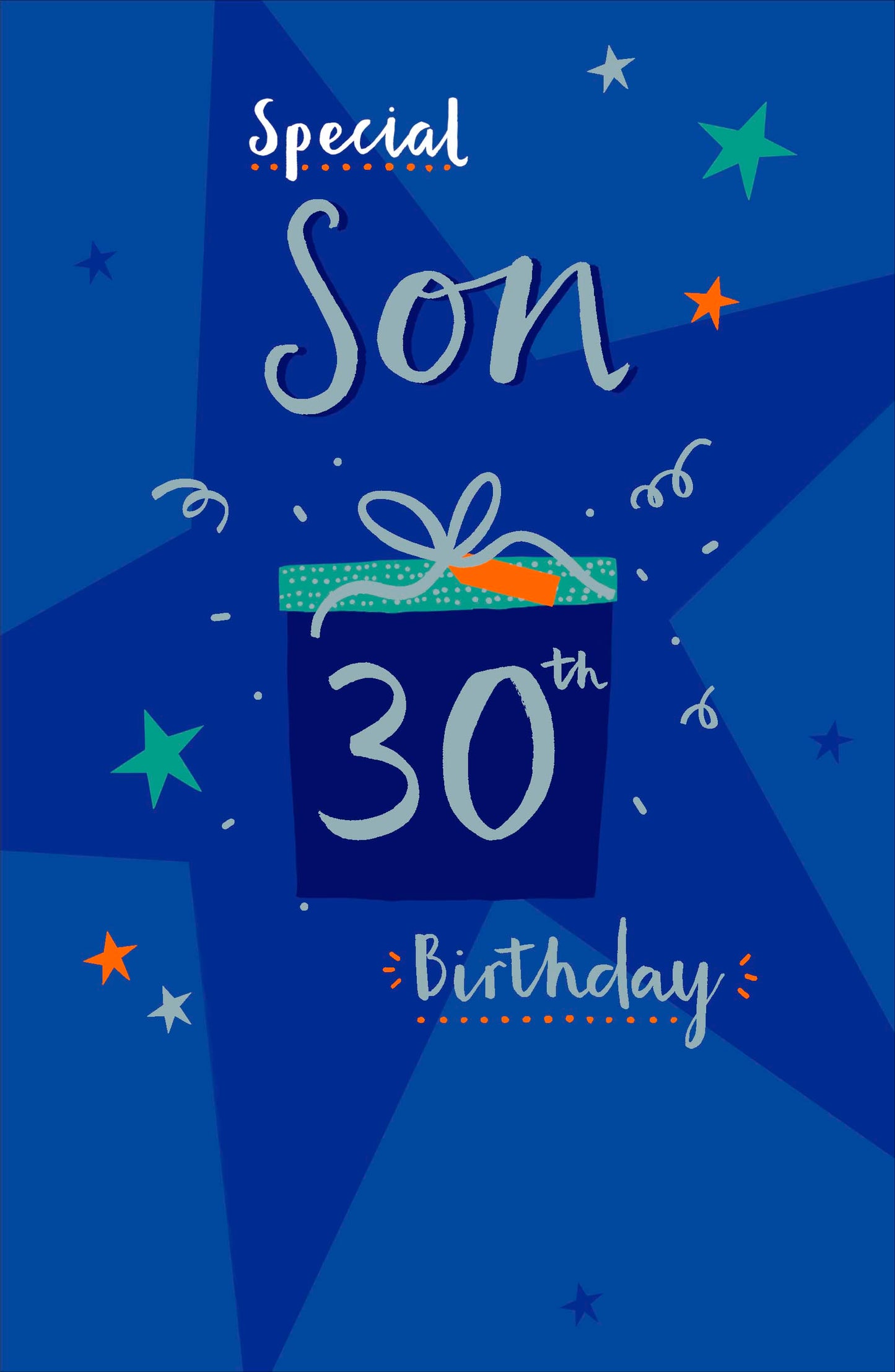 Blue Present Son 30th Birthday Card