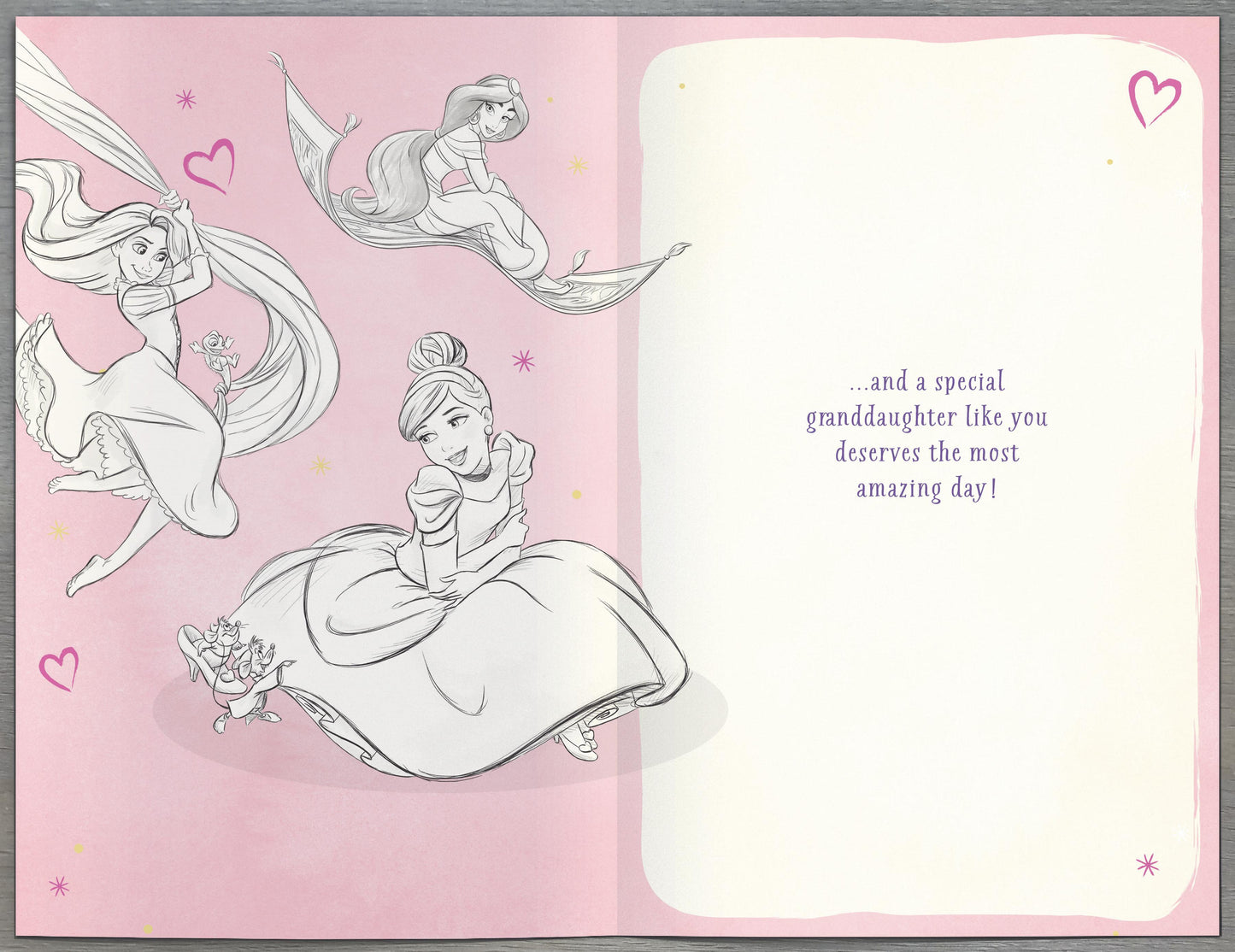 Disney Princess Granndaughter Birthday Card