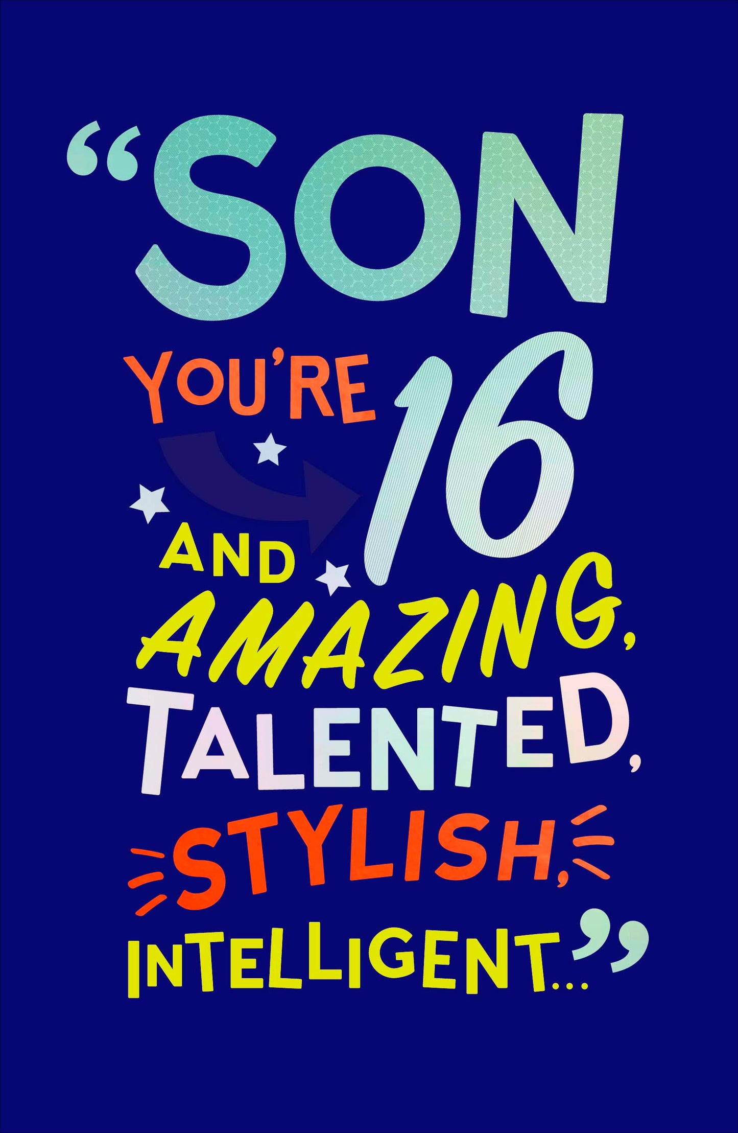 Amazing Talented Son 16th Birthday Card