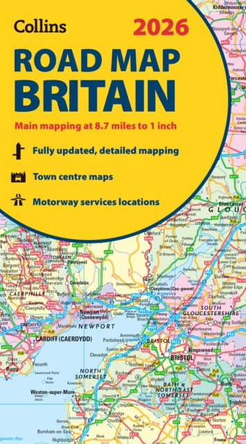 2026 Collins Road Map of Britain : Clear and Detailed Folded Map of Britain - 9780008719258