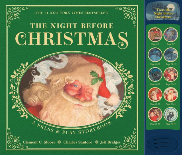 The Night Before Christmas Press and Play Storybook : The Classic Edition Hardcover Book Narrated by Jeff Bridges - 9781400351091