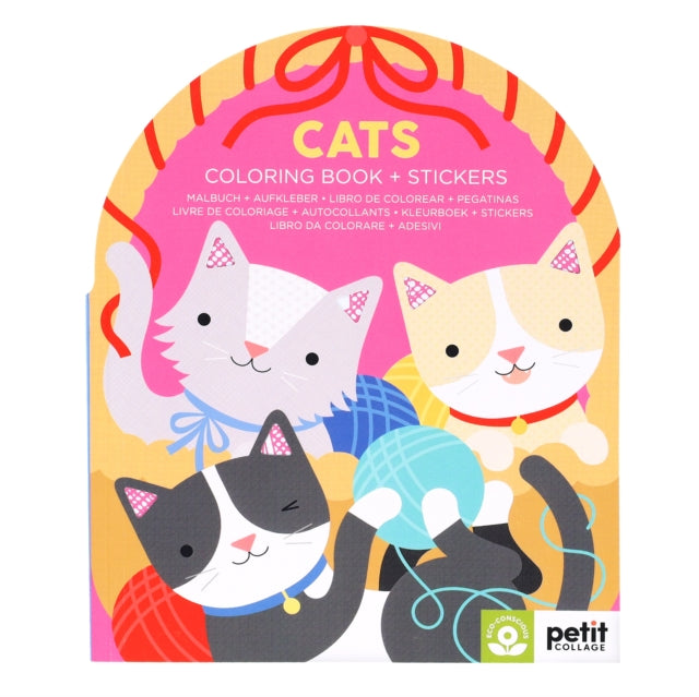 Cats Coloring Book + Stickers - 9781797241555