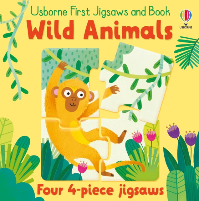 Usborne First Jigsaws And Book: Wild Animals - 9781801313599