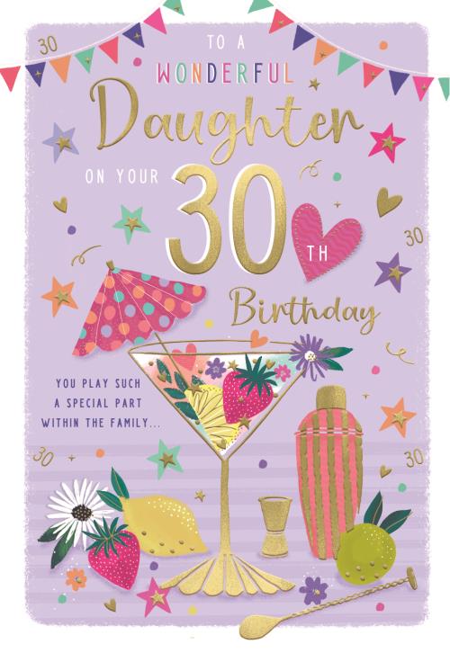 Fruit Drink Daughter 30th Birthday Card