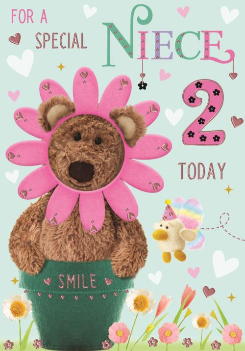 Barley Bear Niece 2nd Birthday Card