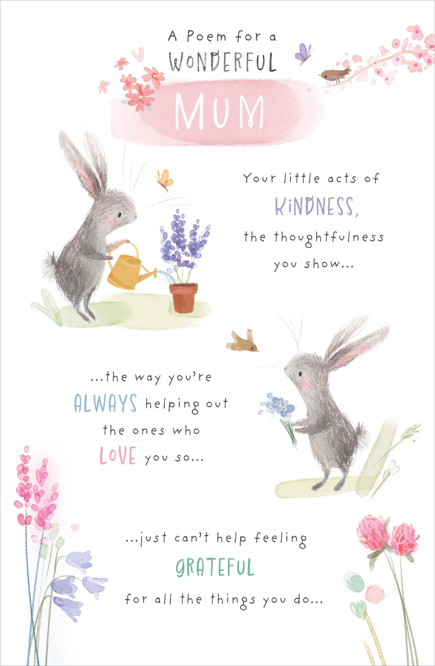 Poem For A Wonderful Mum Birthday Card
