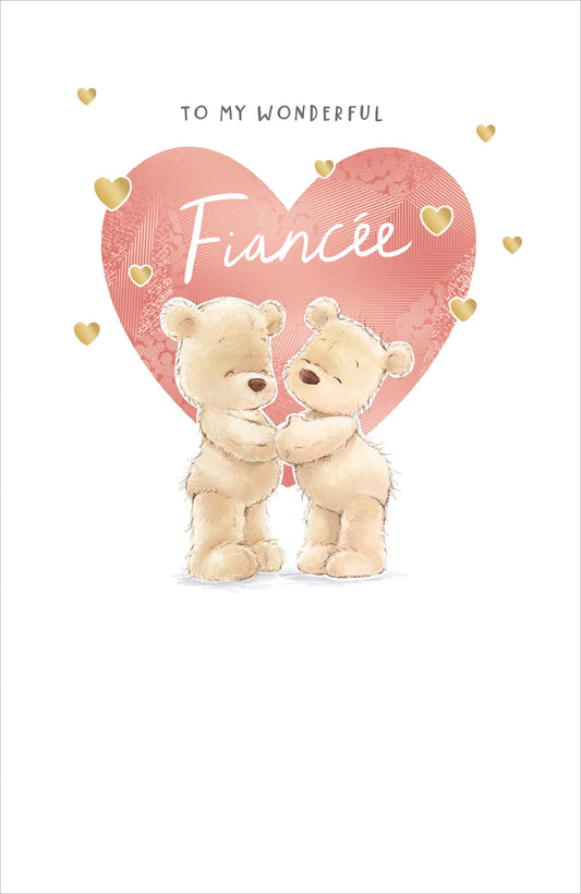 Bears & Hearts Fiancee Birthday Card