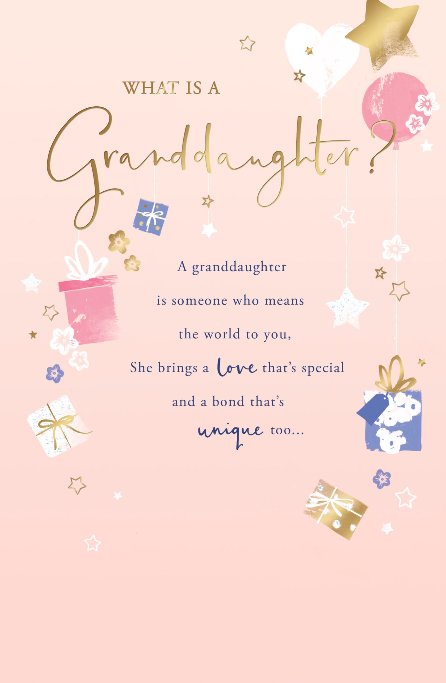 Stars & Presents Granddaughter Birthday Card