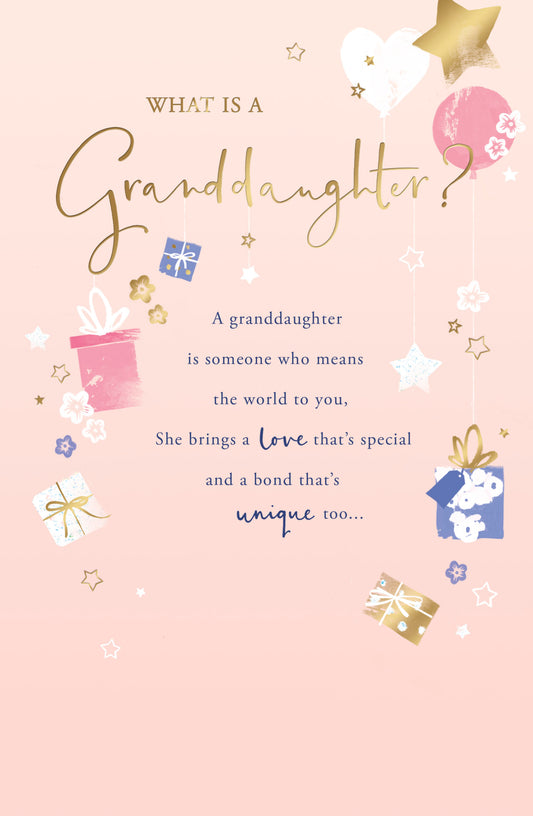 Stars & Presents Granddaughter Birthday Card