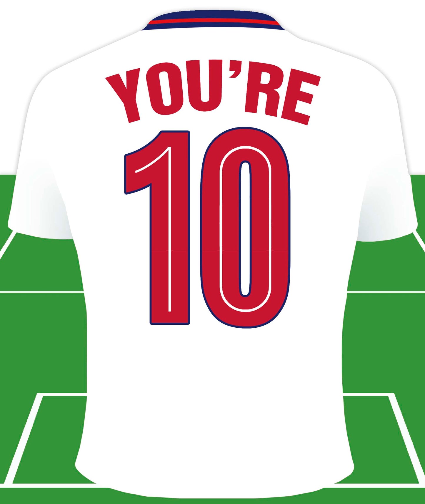 Football Shirt 10th Birthday Card