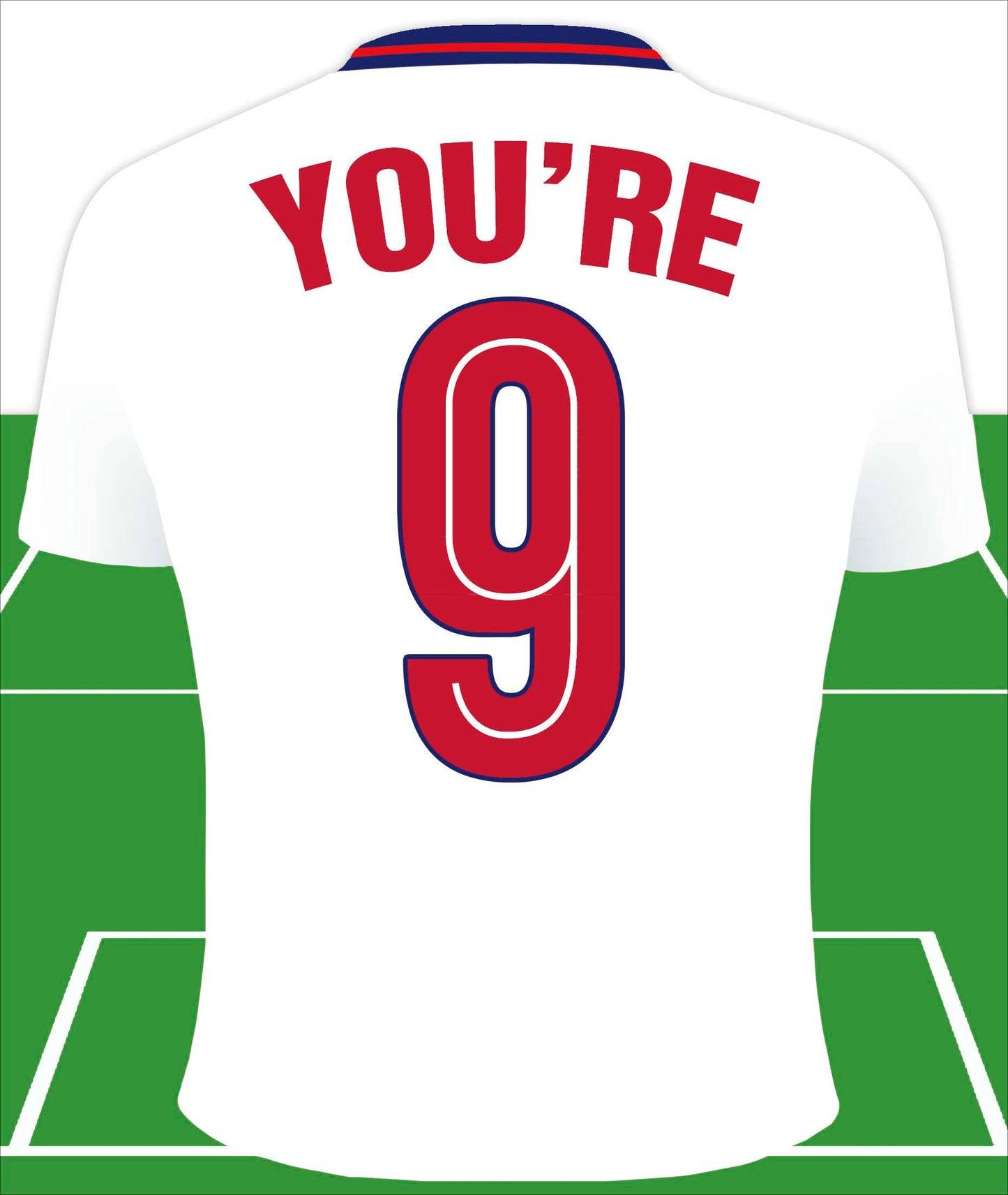 Footbal Shirt 9th Birthday Card