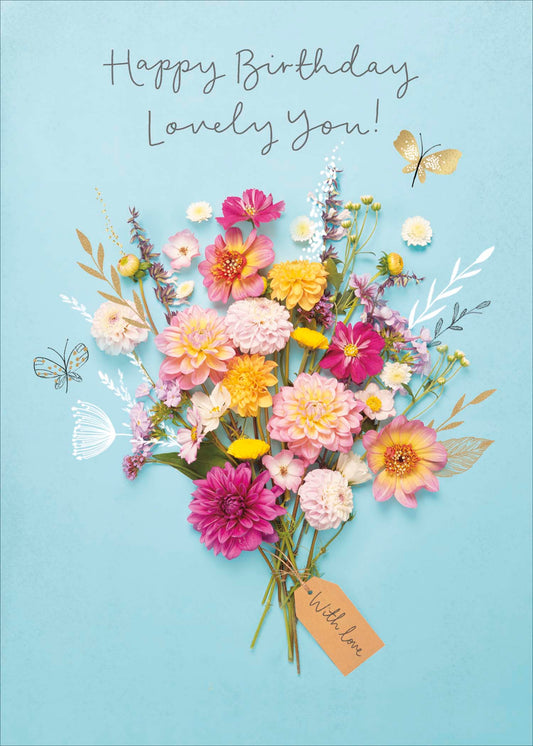 Flowers Lovely You Birthday Card