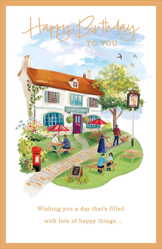 Country Pub Birthday Card
