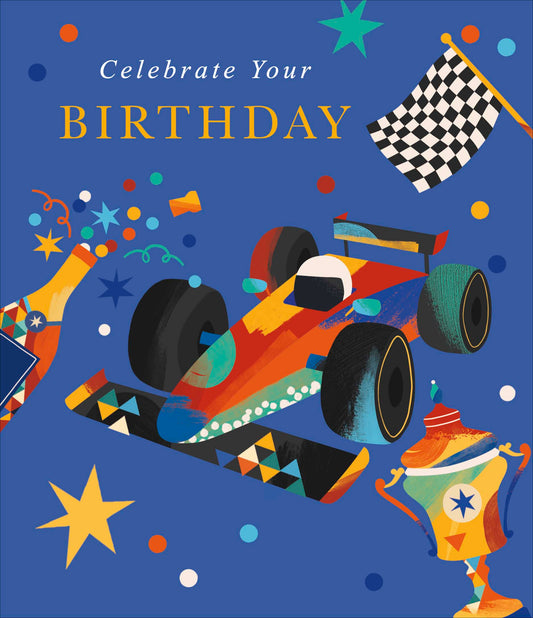 Racing Car Birthday Card