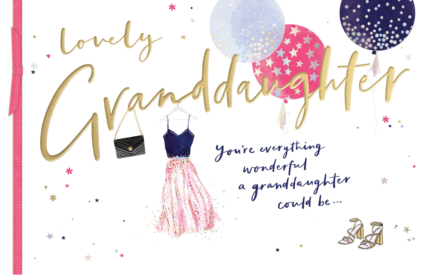 Party Dress Granddaughter Birthday Card