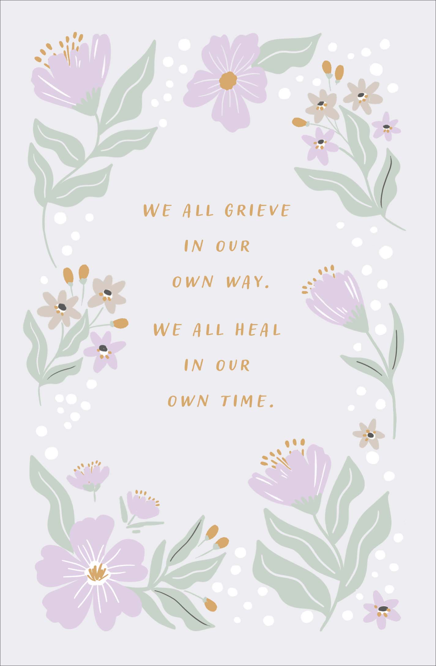 Purple Floral Sympathy Card