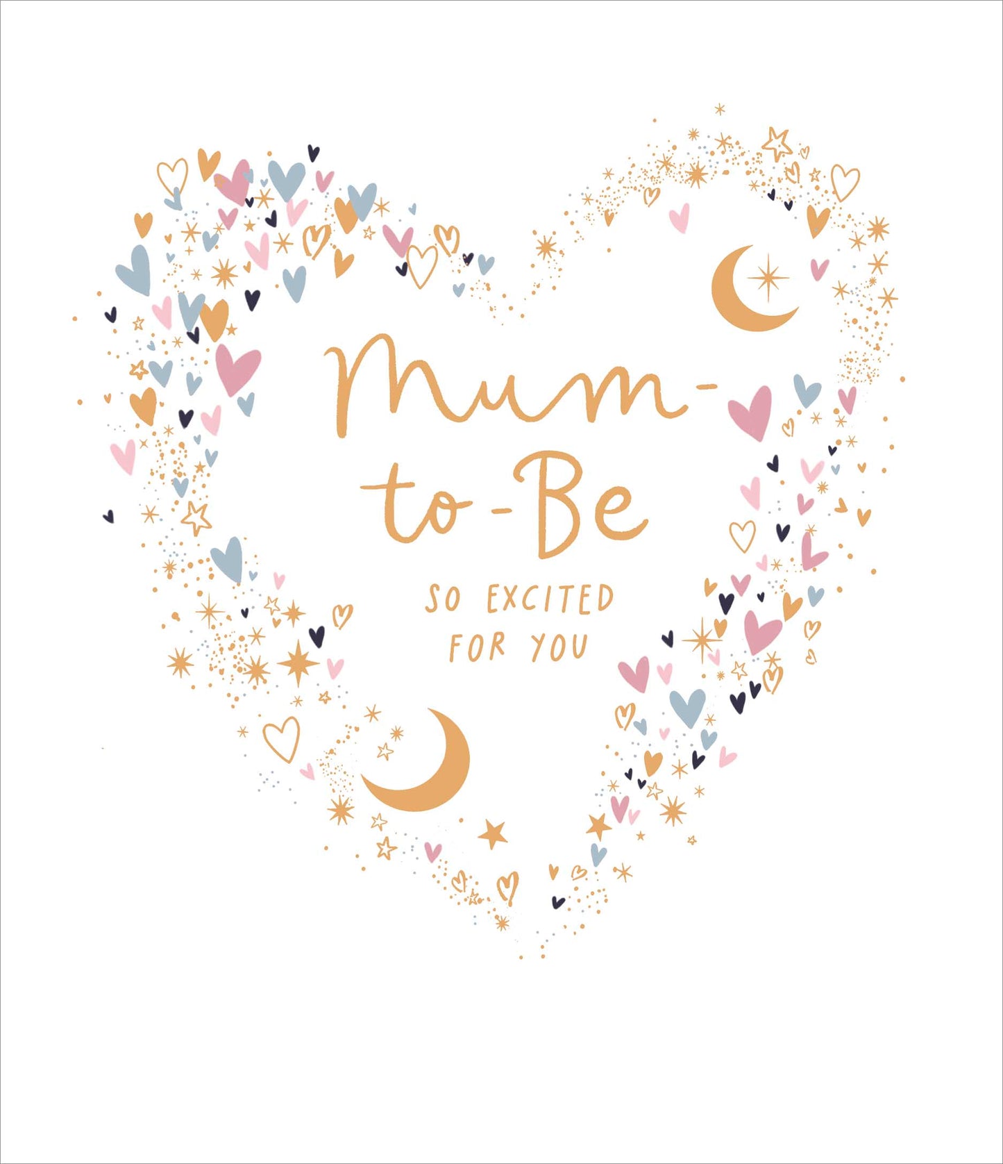 Hearts & Moon Mum To Be Card