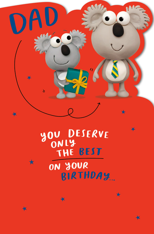 Koalas Dad Birthday Card