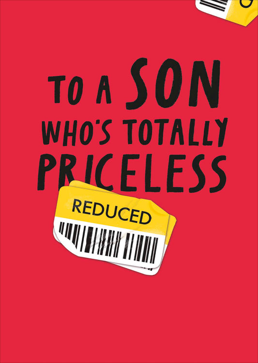 Totally Priceless (Reduced) Son Birthday Card