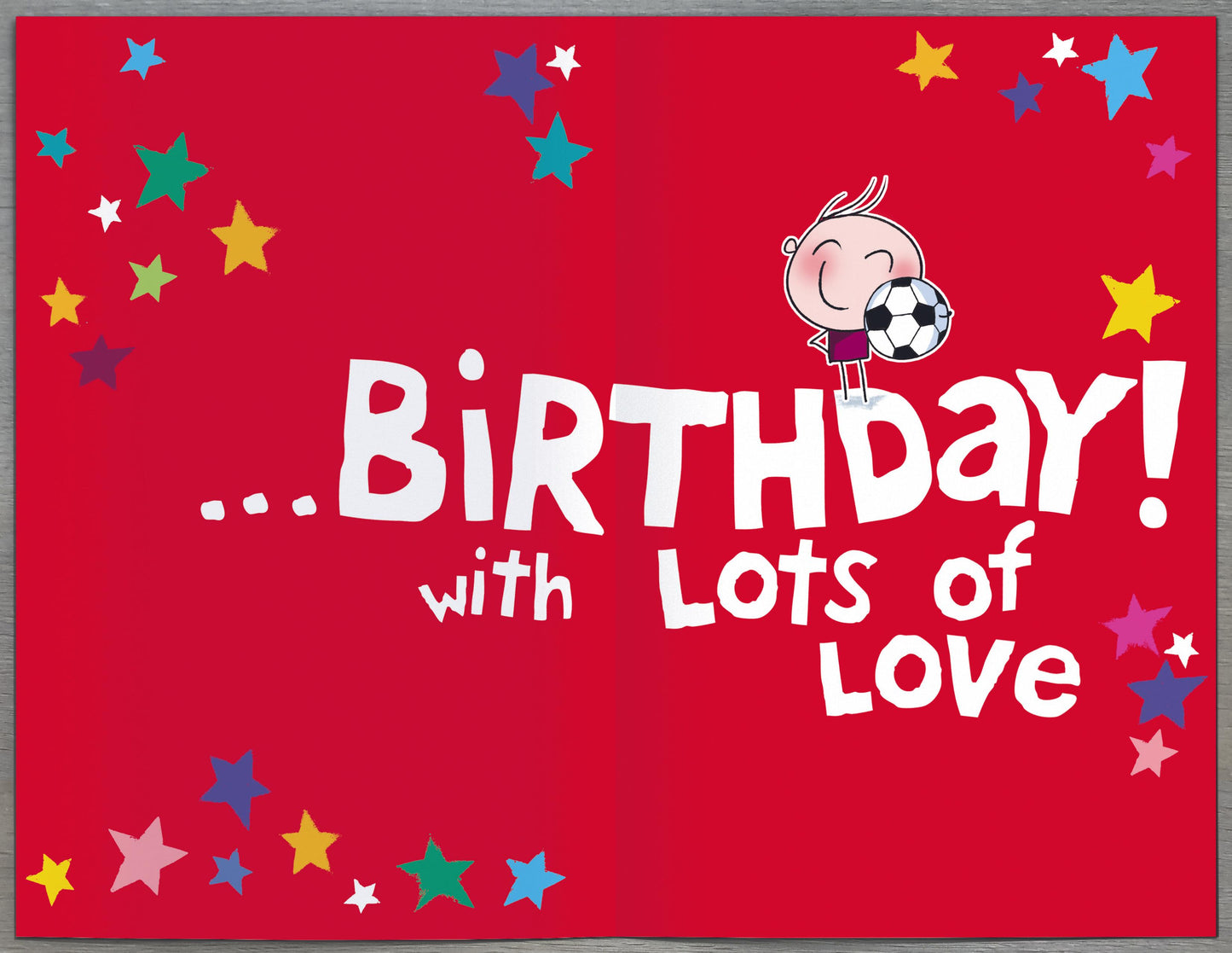 Football & Stars Great Grandson Birthday Card