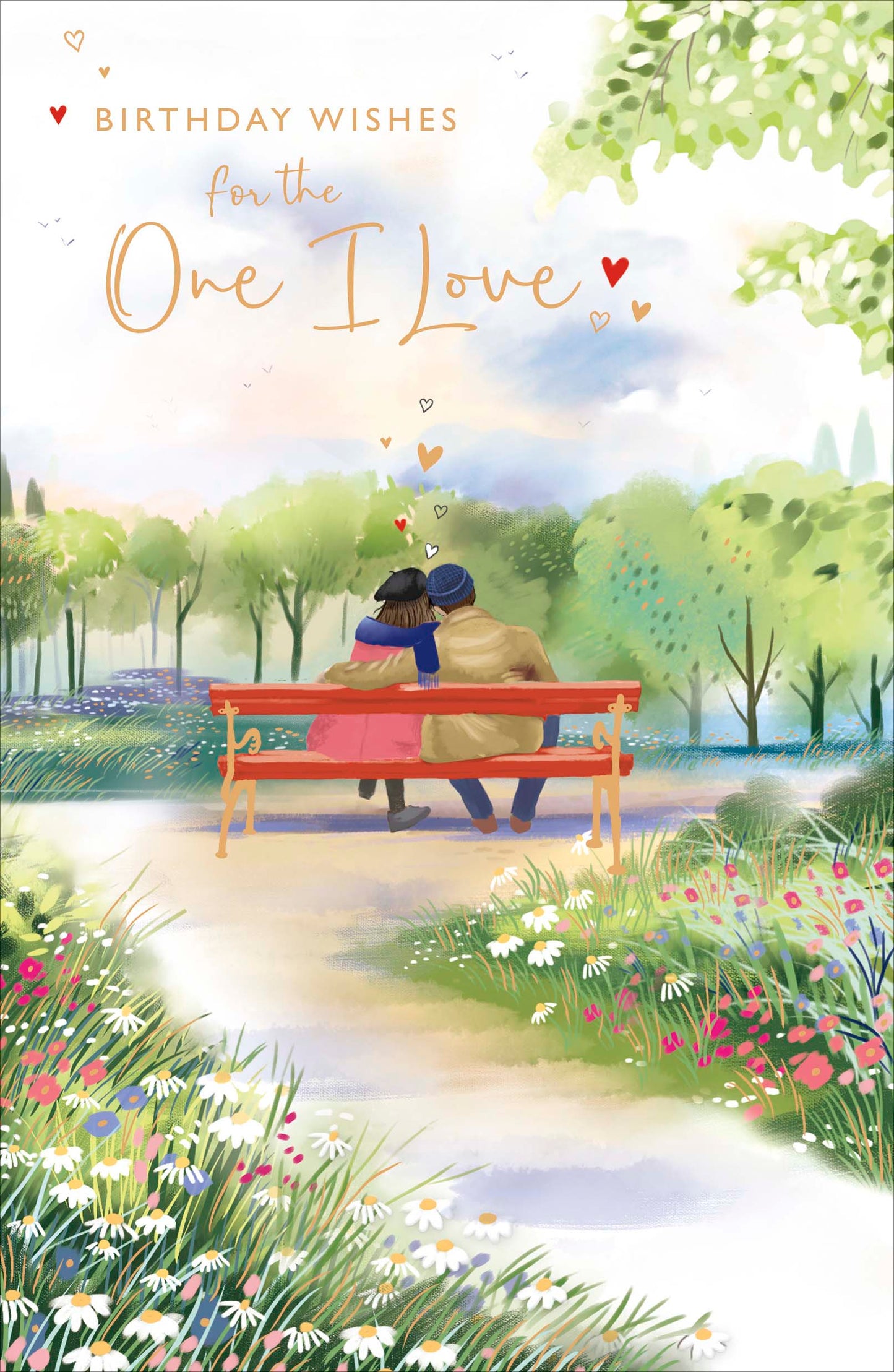 Park Bench One I Love Birthday Card