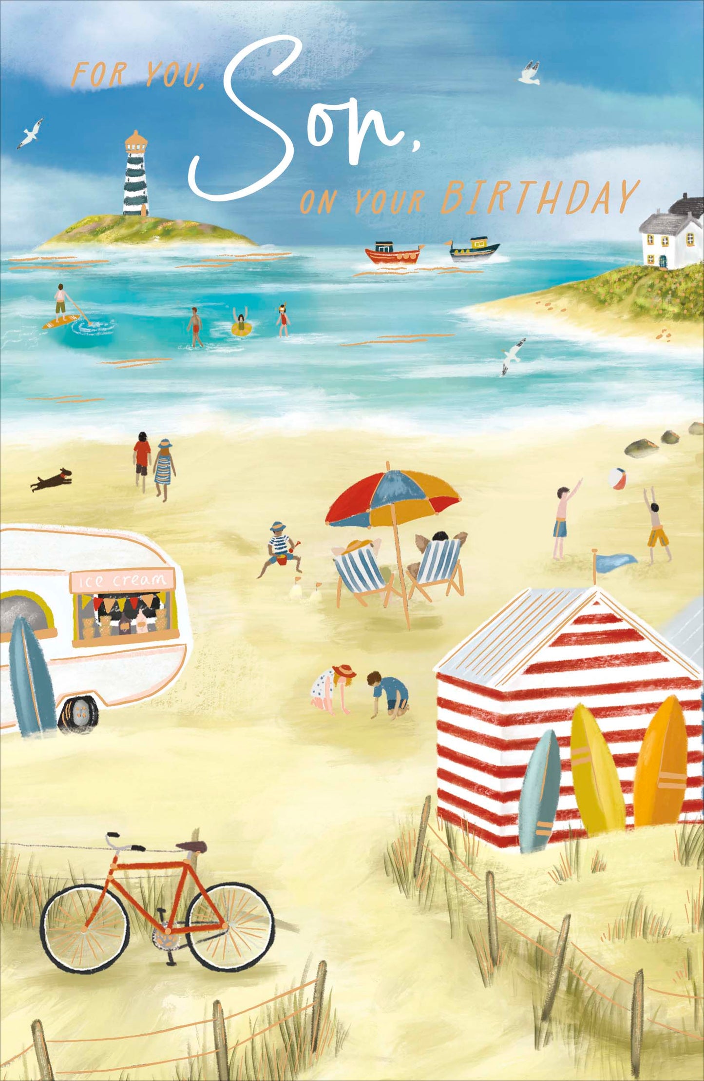 Beach Son Birthday Card