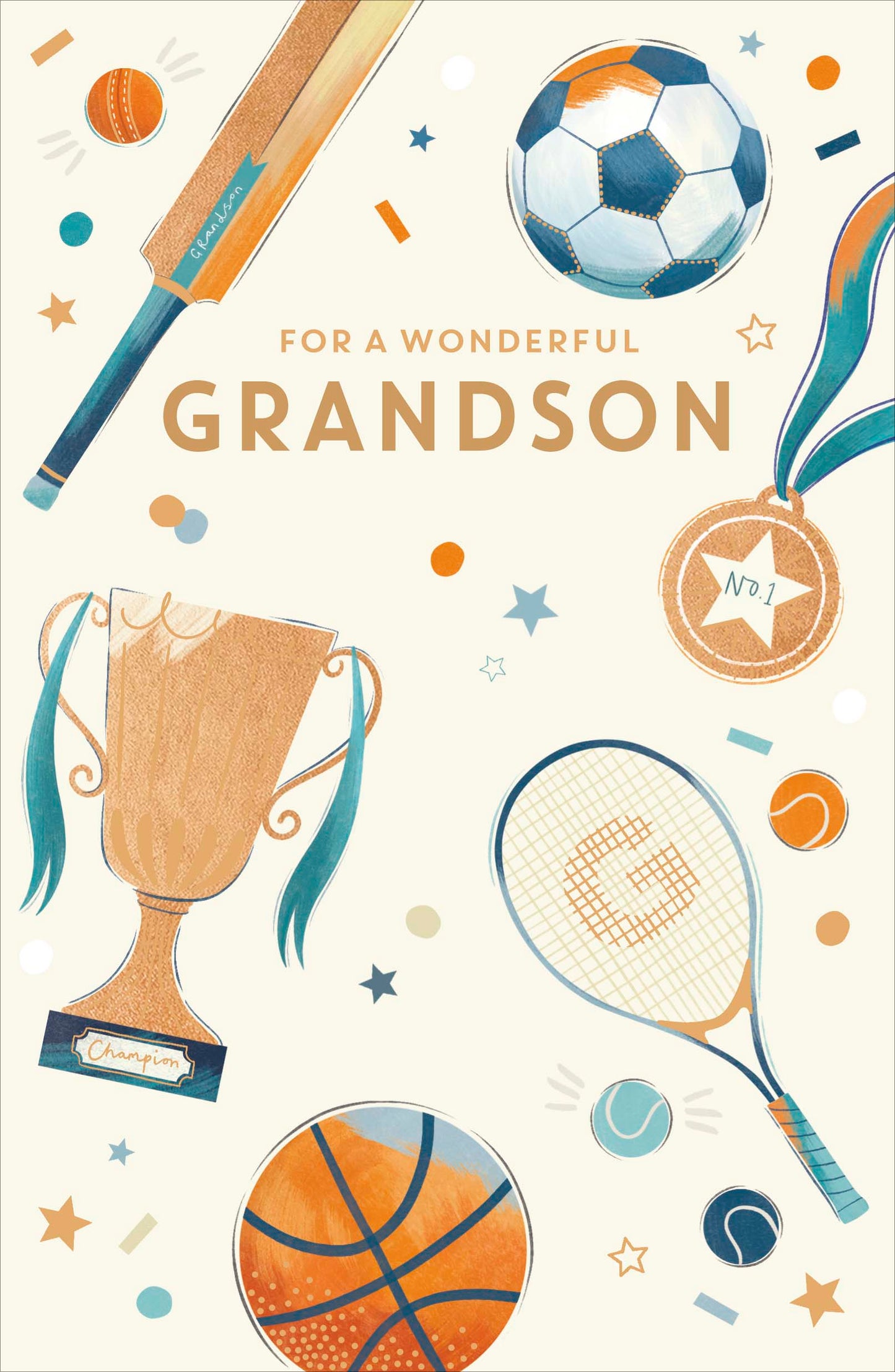 Sports Grandson Birthday Card